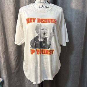 Gildan White Graphic Short Sleeve Tee with Bold Design